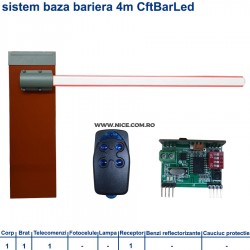 Sistem Baza Bariera Automata Acces Parcare Tip Semafor 4m CftBarLed